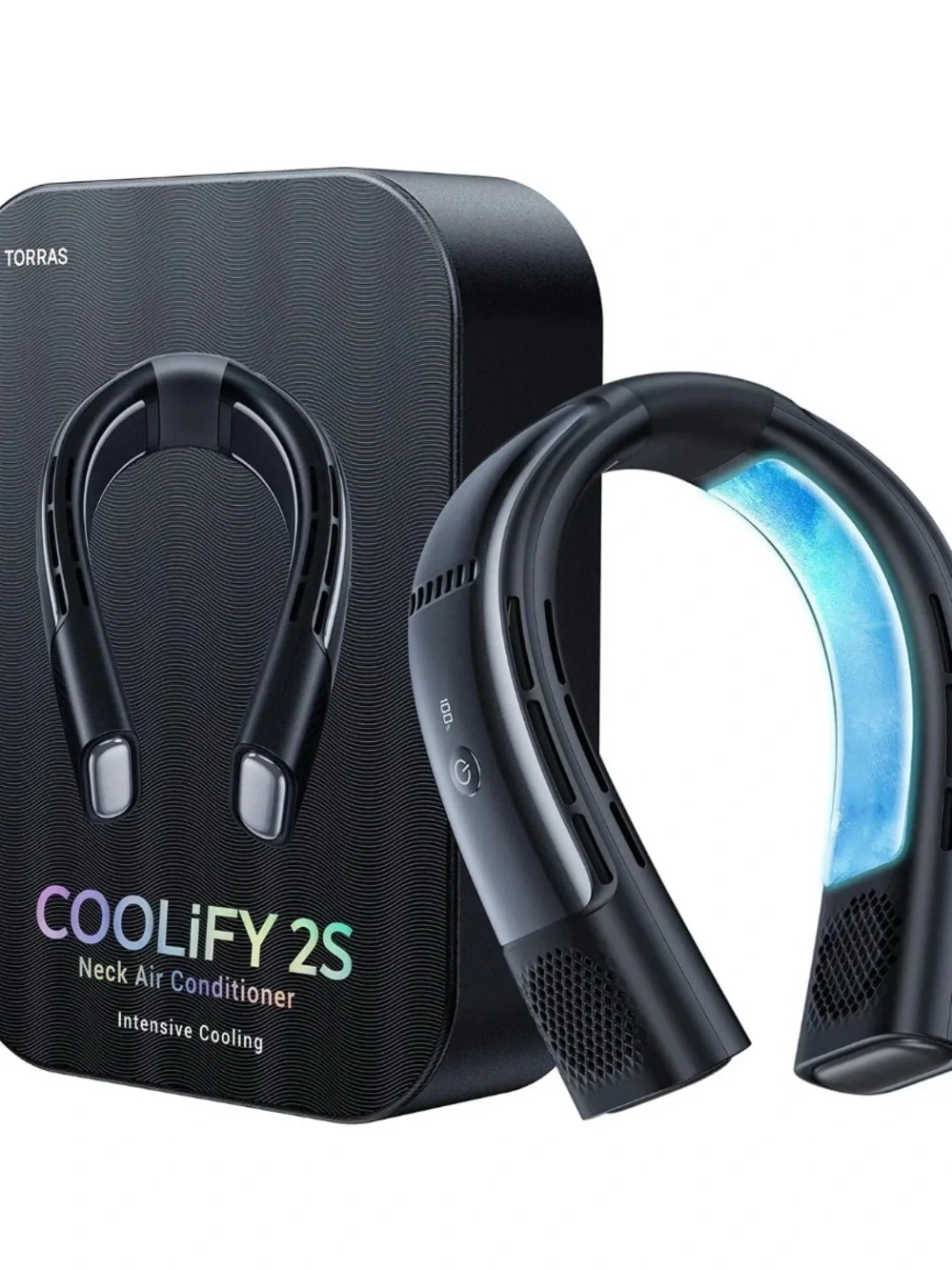 TORRAS COOLiFY 2S Black Neck Air Conditioner, Neck Fan, Cooling & Heating